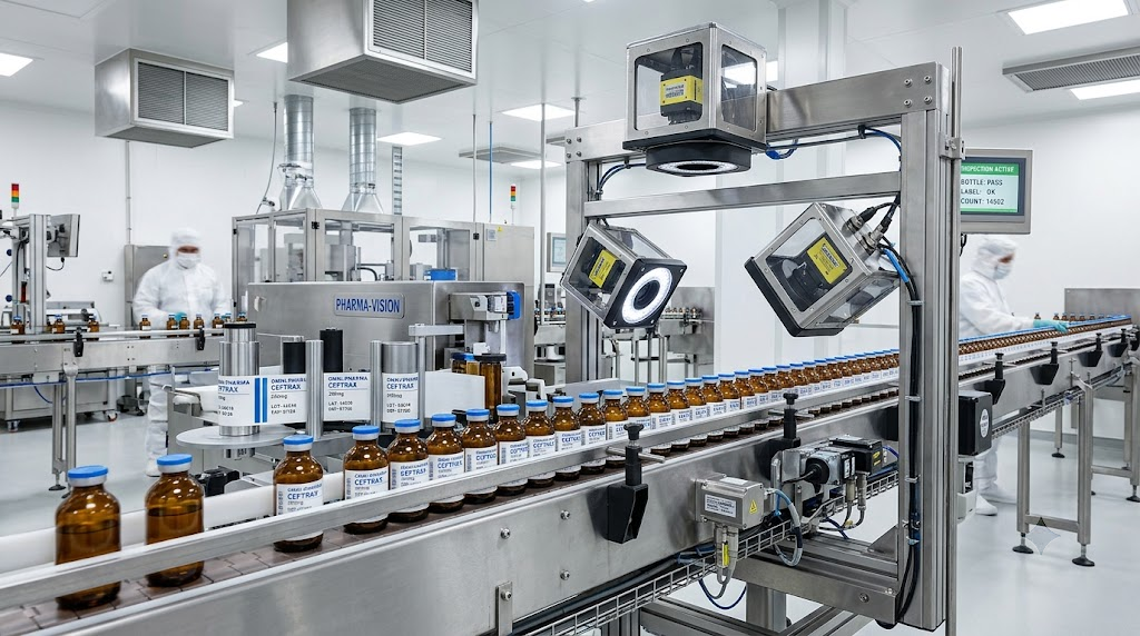 In-line multi-functional bottle labeling and optical inspection verification checkpoint