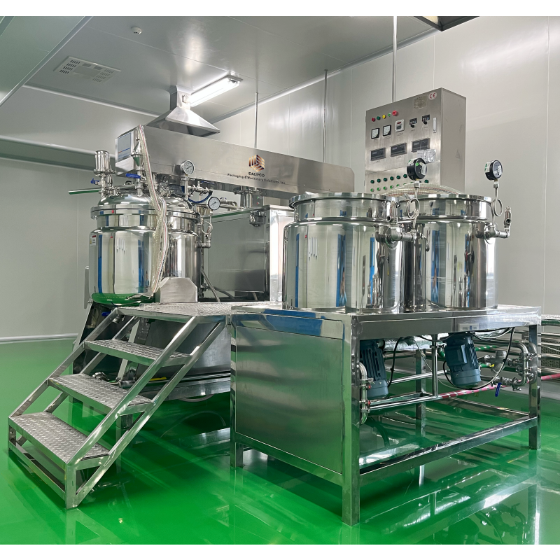 200L-500L High Shear Vacuum Emulsifying Mixer for Cosmetics — overall machine view