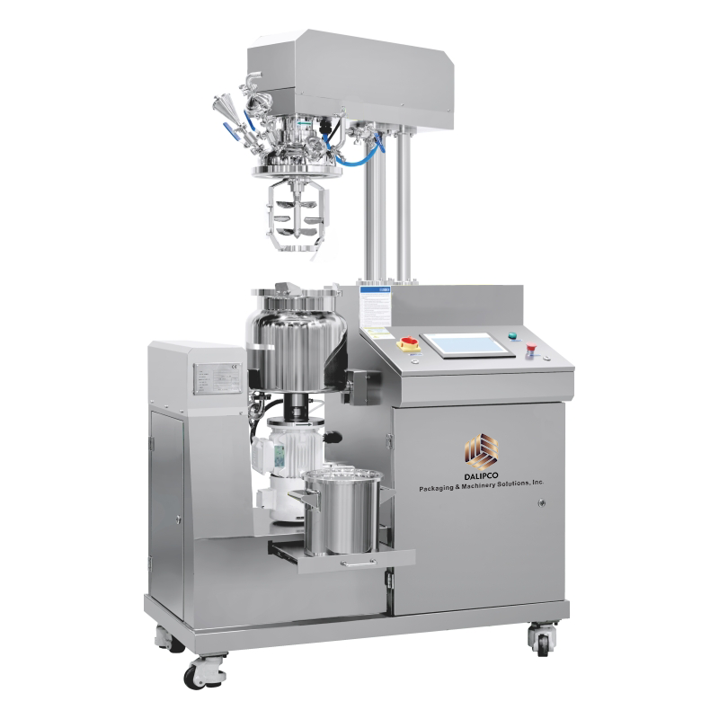 5L 10L 20L Small Scale Lab Vacuum Emulsifying Mixer Emulsifier Cosmetic Face Body Lotion Cream Making Machine — overall machine view