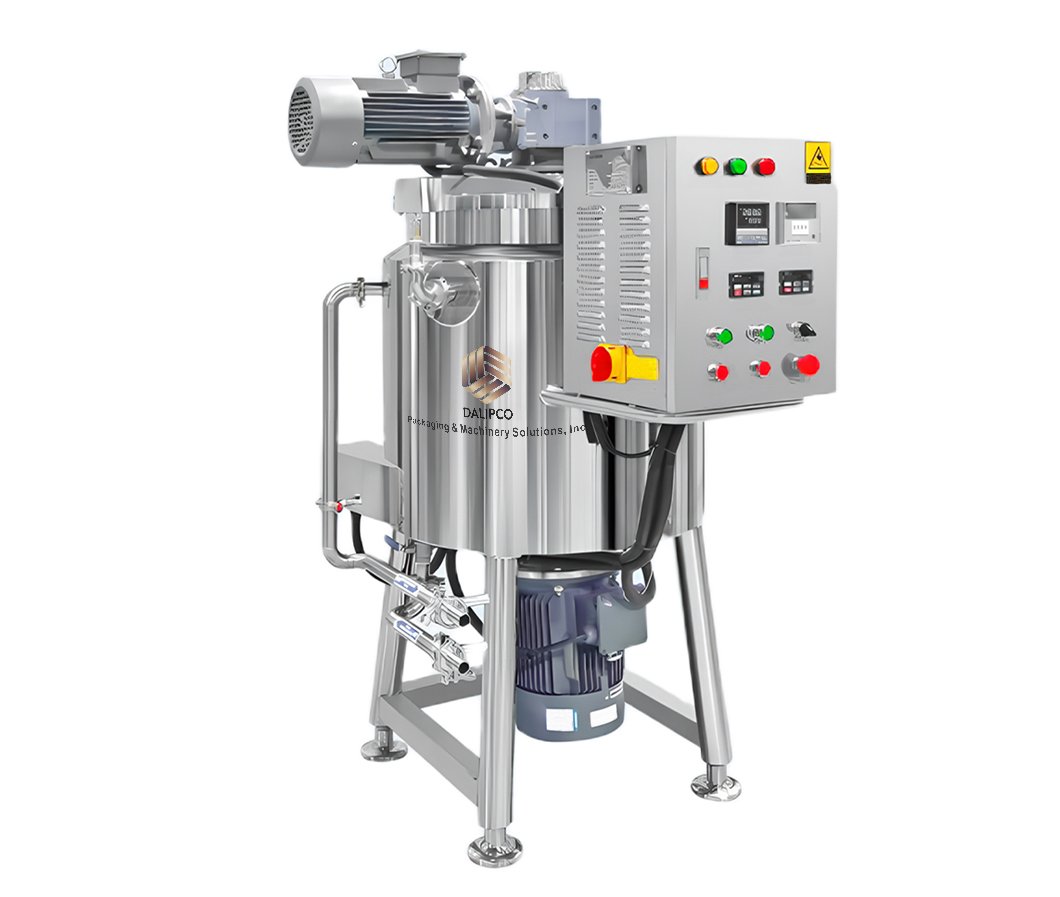 50L 100L Shampoo Conditioner Lotion Heating Homogenizer Blender Mixer — overall machine view