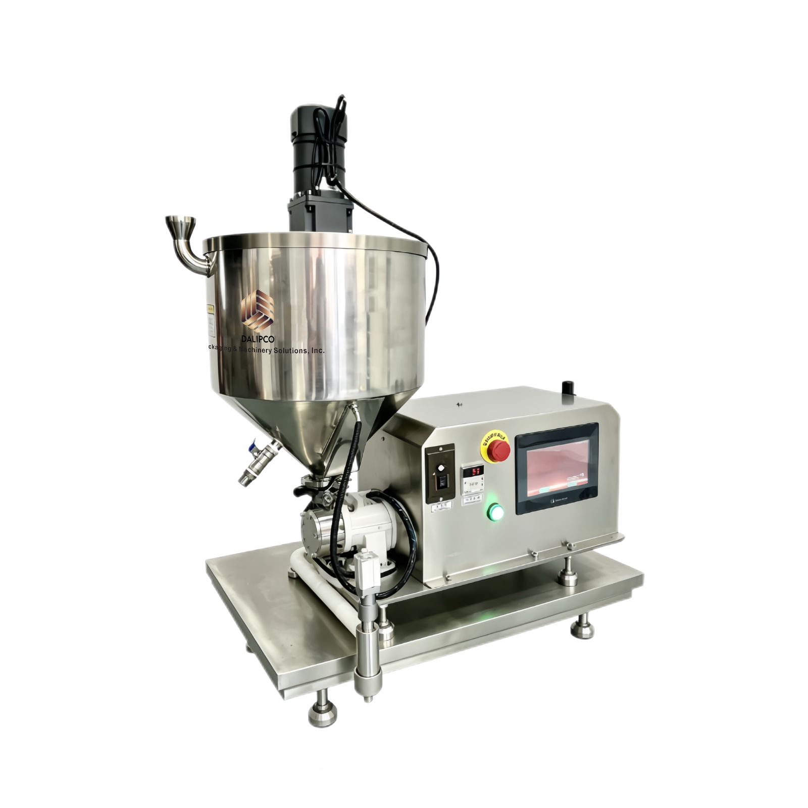 Small Scale Tabletop Semi‑Automatic Rotor Pump Filling Machine — overall machine view