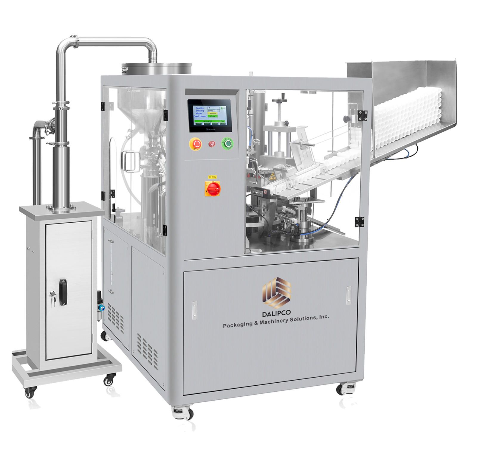 High Precision Automatic Tube Filling Machine for Cosmetics — overall machine view