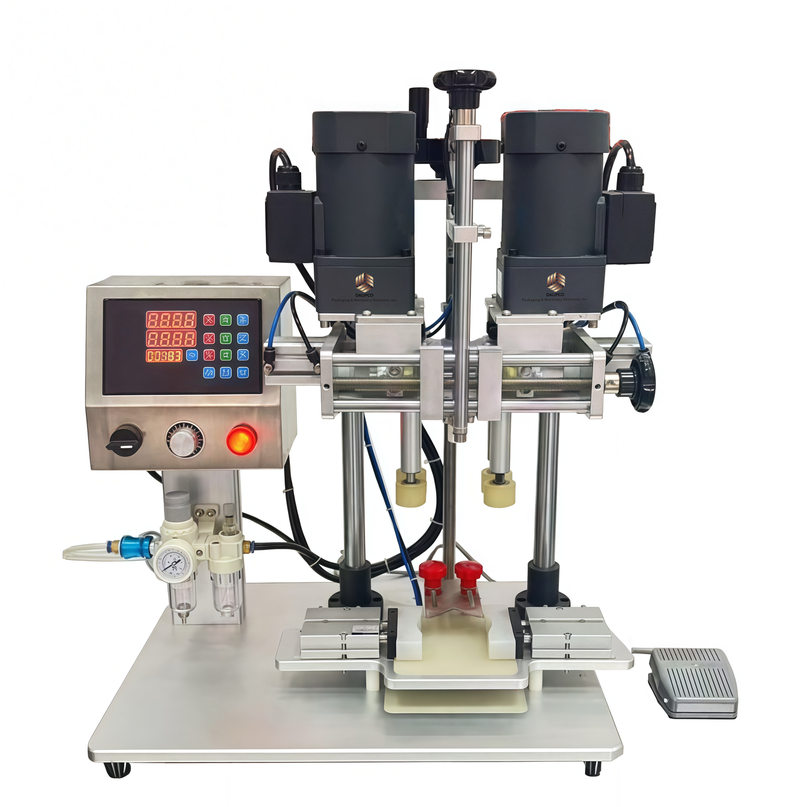 Semi-automatic Screw Capping Machine for Small Scale Production — overall machine view