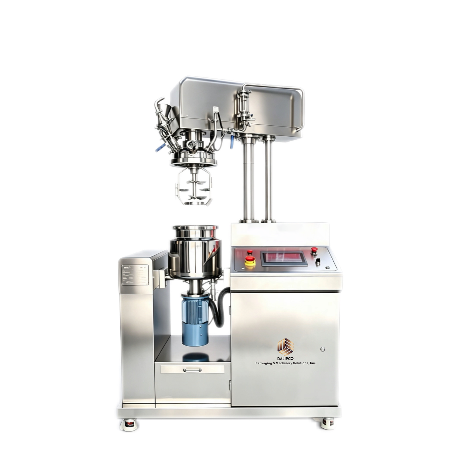 10L High-Speed Laboratory Vacuum Emulsifying Mixer for Paste Cream Cosmetic — overall machine view